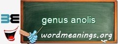 WordMeaning blackboard for genus anolis